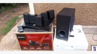 A picture of Sony home theatre 400k Hisense Smart Android tv 32 450k