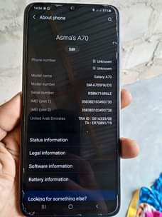 A picture of Samsung galaxy