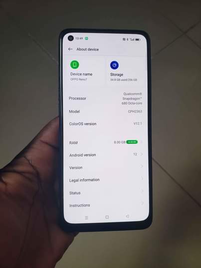 A picture of Oppo Reno7