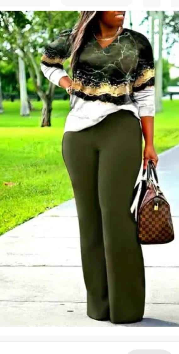 A picture of Ladies trousers and Tshirts