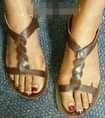A picture of Ladies leather sandals on sale