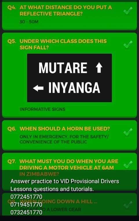 provisional driving test questions