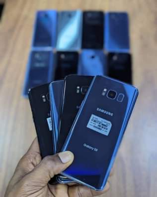 A picture of Samsung s8 and s9