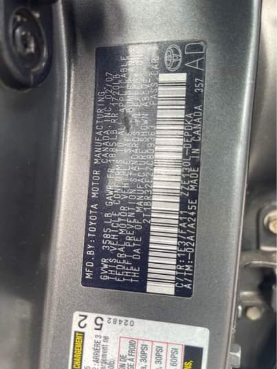 A picture of TOYOTA COROLLA 2007