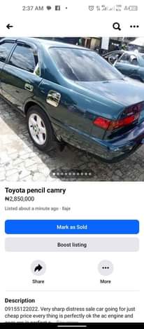 A picture of Camry pencil