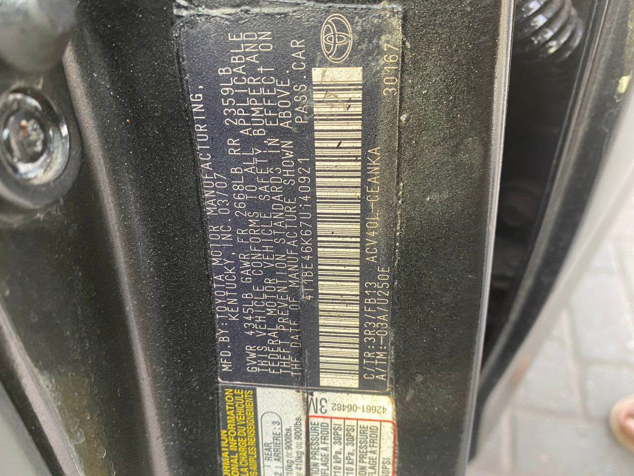 A picture of 2007 Toyota Camry07088153375