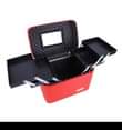 A picture of Multifunction travel cosmetic bag with mirror black portable train makeup