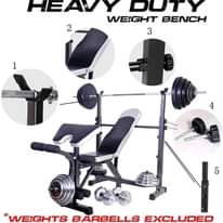 A picture of Gym equipments and dumbbells