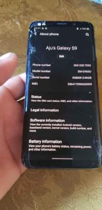 A picture of Samsung s9