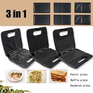 A picture of 3 in 1 sandwich waffle and Grill maker