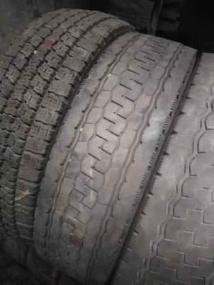 A picture of At all size of your truck Tyres both old and