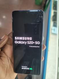 A picture of SAMSUNG S20 PLUS. 12GB RAM. 256GB STORAGES