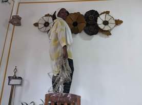 A picture of Paper flower wall decor
