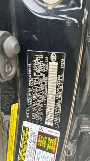 A picture of direct Belgium Toyota Camry 2019 LE with original custom duty