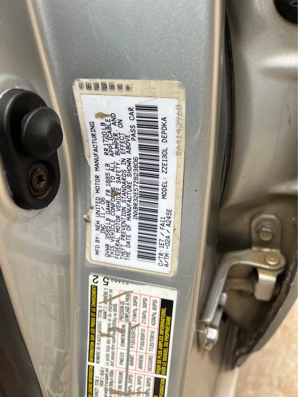 A picture of 07 Toyota Corolla LE