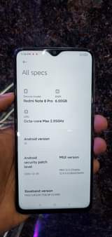 A picture of Redmi note 8 pro
