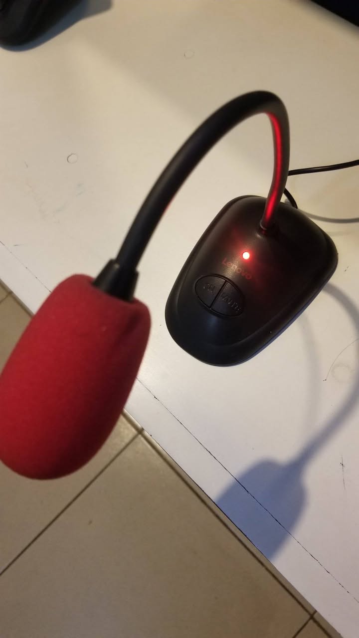 A picture of Computer microphone keyboard mouse and camera