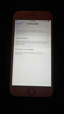A picture of iPhone 6 gb 16 battery health 100 150 000 tu