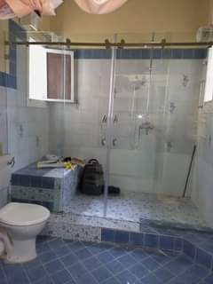 A picture of shower cabins