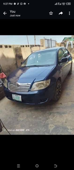 A picture of Awoo Toyota Corolla year 2005 manual transmission engine and transmission