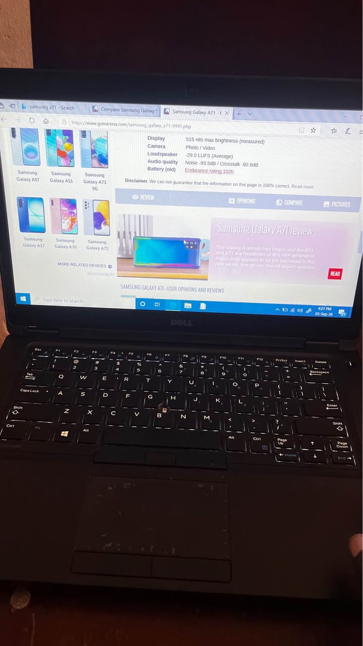 A picture of Dell laptop