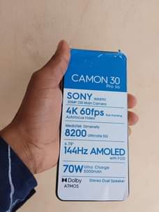 A picture of Tecno Camon 30 512GB Rom 16 GB RAM Watsapp call