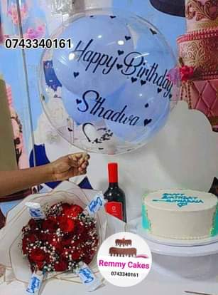 A picture of  RemmyCakesandEvents Surprisepackages flowerbouqeut moneyhampers balloons deliveryavailable ca