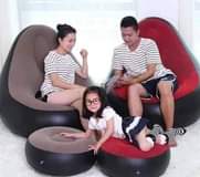 A picture of Inflatable air mattress and footrest