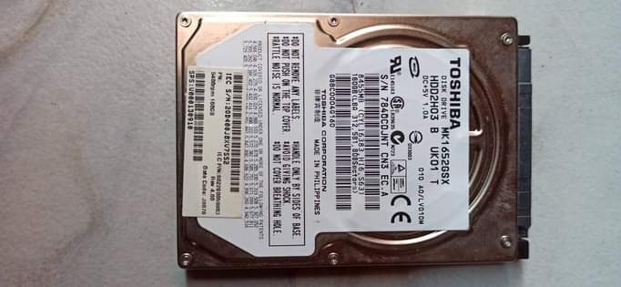 A picture of TOSHIBA HARD DISK 160GB for sale at 30 000shs 0705524581