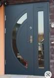A picture of Metallic designed back door