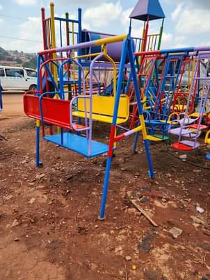 A picture of Metallic play ground swings available 256754797112 256783095025