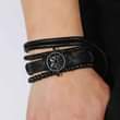 A picture of 4 pcs per set leather bracelet