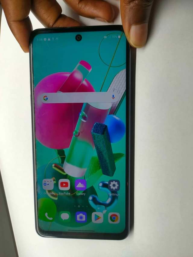 A picture of LG q92 smartphone