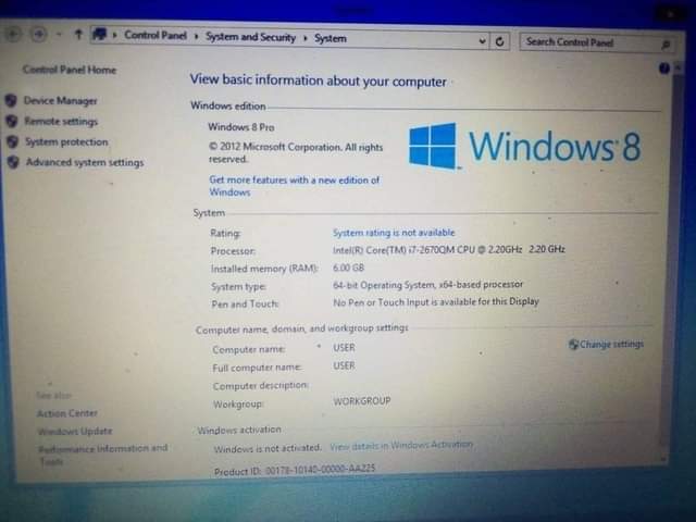 A picture of Toshiba laptop