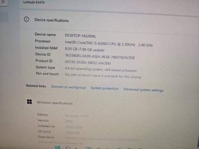 A picture of Dell latitude E5470