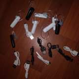 A picture of Bluetooth small earphones