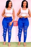 A picture of Jeans and dresses available at la epic boutique Wandegeya WhatsApp