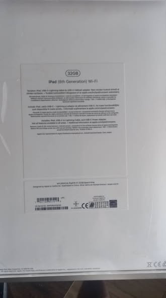 A picture of iPad 8th Gen NEW in original sealed box