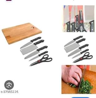 A picture of Stainless Steel Chopping Board Kitchen Knife Set Set Contains 6
