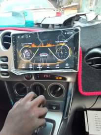 A picture of Android screen reverse camera tracker and all sound system in