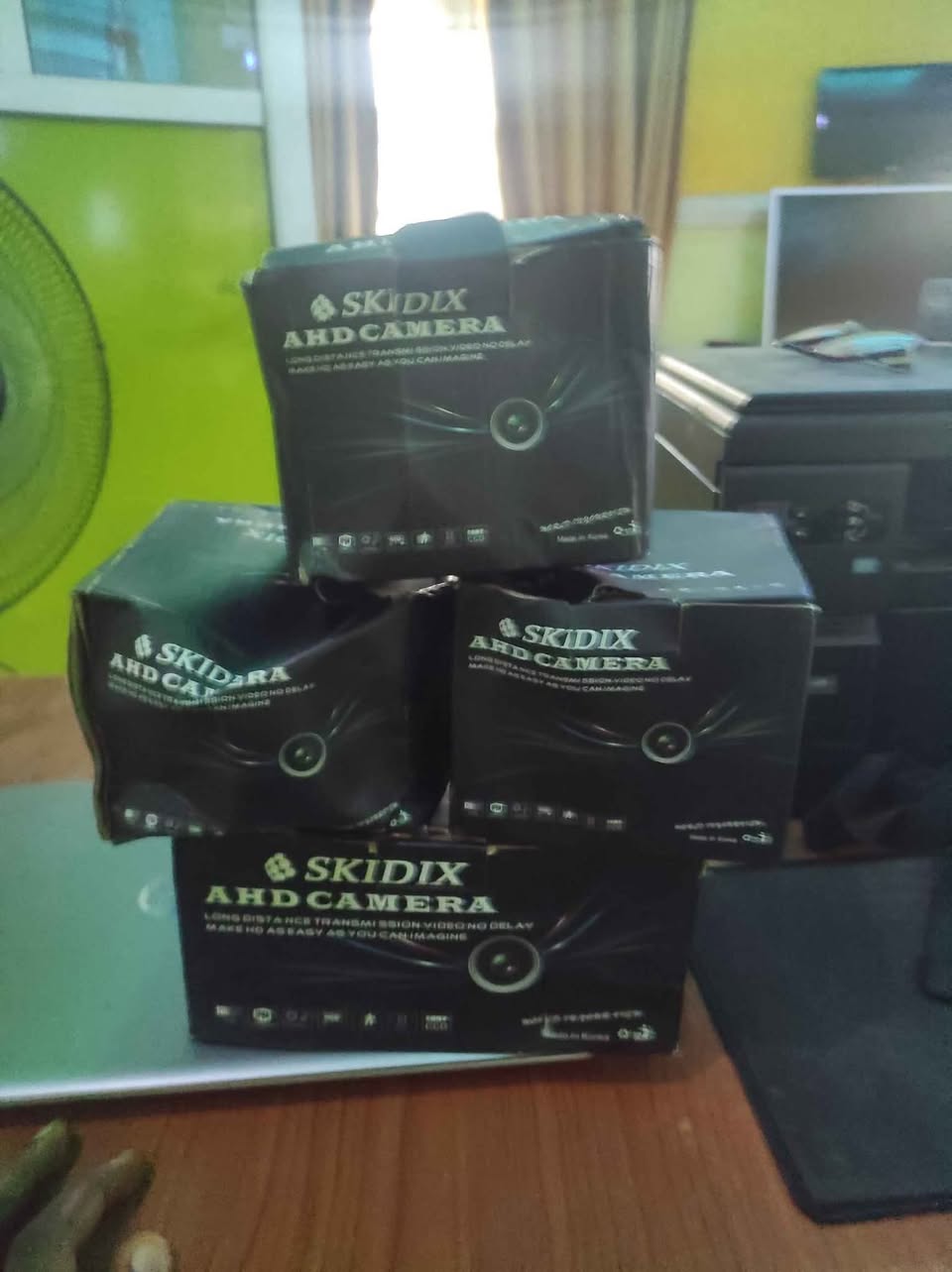 A picture of COMPLETE CCTV camera WITH DVR POWER BOX 4 CAMERAS