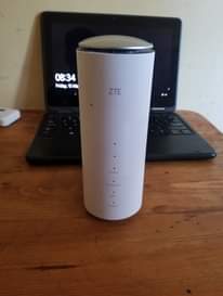A picture of PC and router