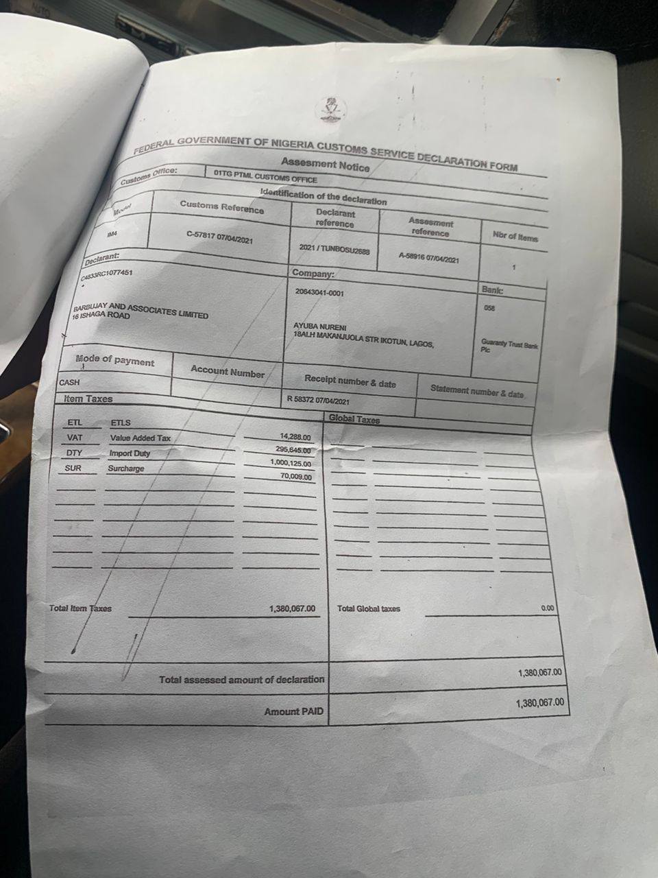 A picture of Neatly Used Toyota Camry 2007 XLE Duty 2021 Fullest Options