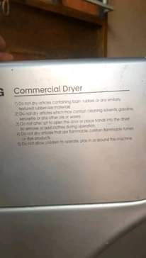 A picture of Commercial dryer