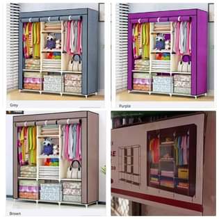 A picture of 3 colum metallic wardrobes