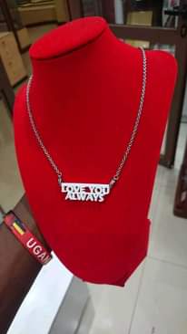 A picture of Customised 3d Name necklaces Call or whatsapp us 0703149812