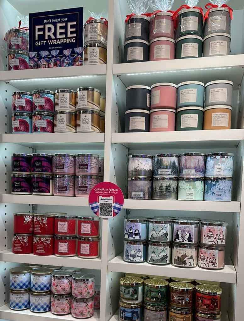 A picture of Bath and body works candles