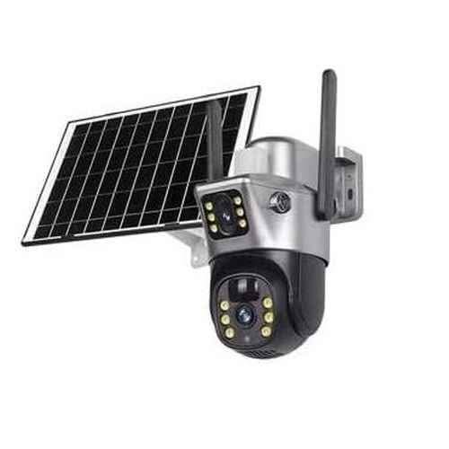 A picture of 4G Solar Powered Dual Lens Security Camera 4MP CCTV Camera