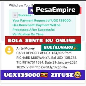 A picture of We have just launched register now https pesaempire com register