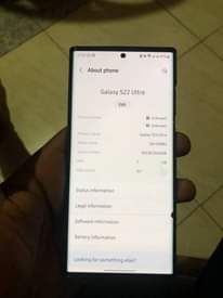 A picture of S22 Ultra 5g 512gb